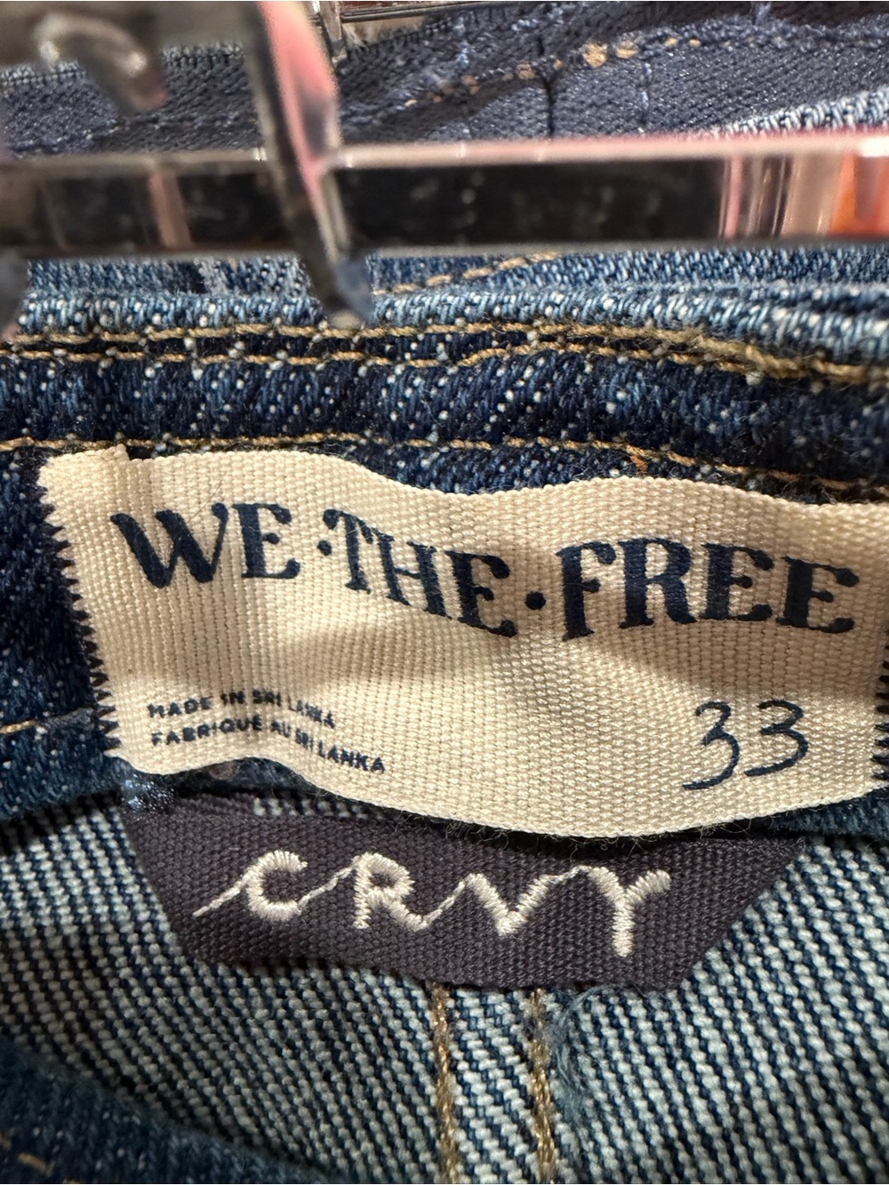 We The Free curvy button fly  Denim Jeans - dark wash